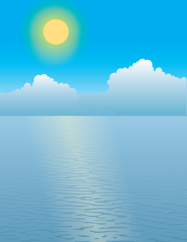 Summer Sky and Water Background | Cheap Vector Art